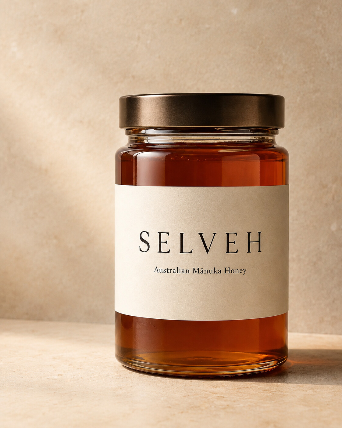 Conceptual SELVEH Mānuka honey jar
